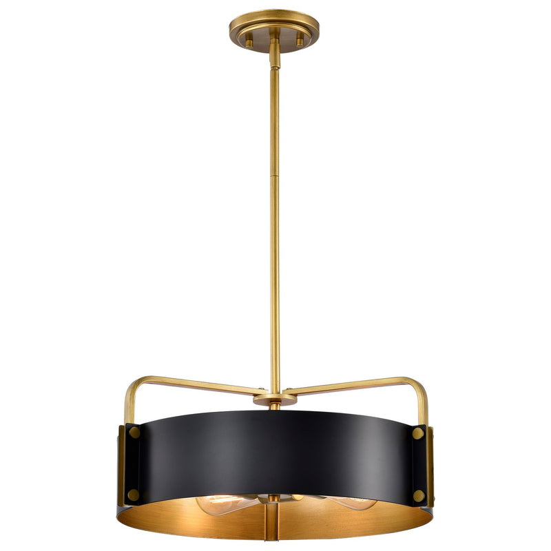 Nuvo Lighting 60-7843 Four Light Pendant, Matte Black