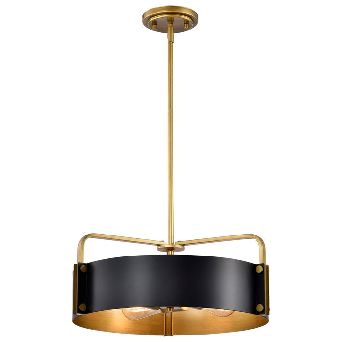 Nuvo Lighting 60-7843 Four Light Pendant, Matte Black