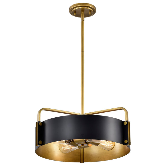 Nuvo Lighting 60-7843 Four Light Pendant, Matte Black