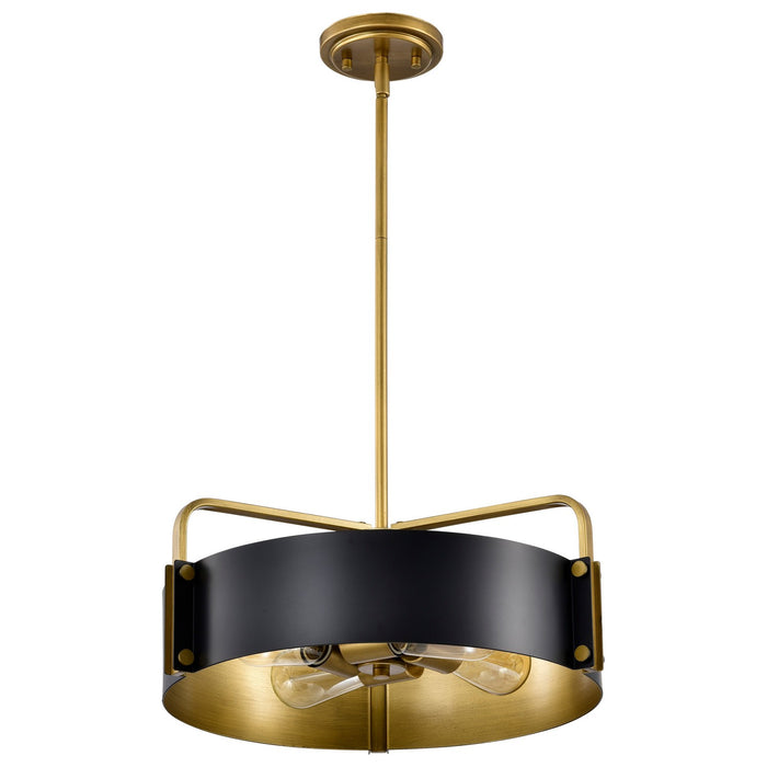 Nuvo Lighting 60-7843 Four Light Pendant, Matte Black