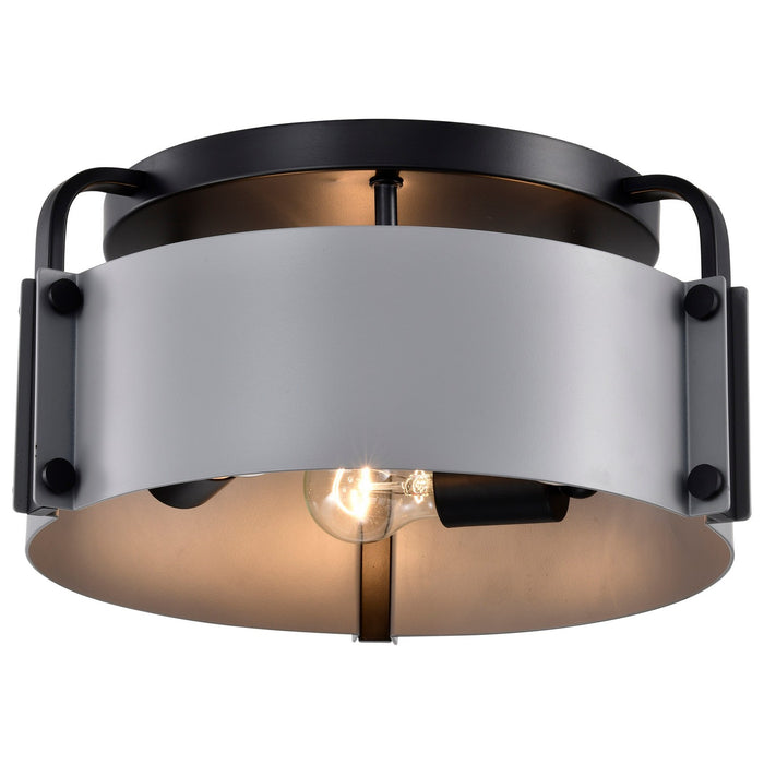 Nuvo Lighting 60-7850 Three Light Semi Flush Mount, Matte Gray