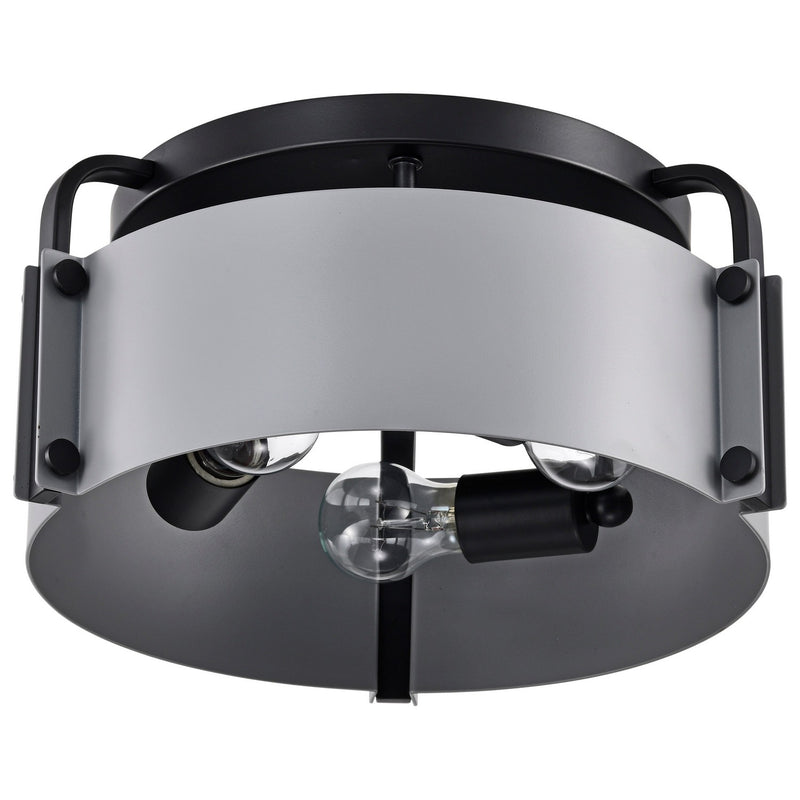Nuvo Lighting 60-7850 Three Light Semi Flush Mount, Matte Gray