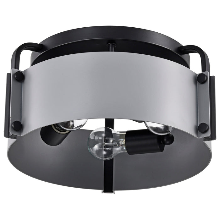 Nuvo Lighting 60-7850 Three Light Semi Flush Mount, Matte Gray
