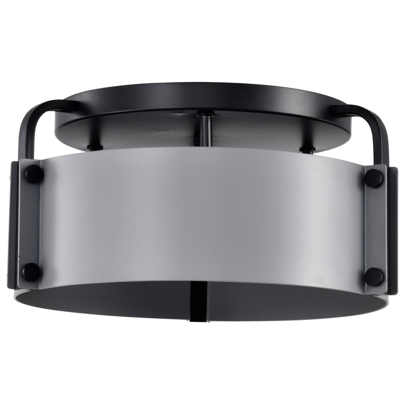Nuvo Lighting 60-7850 Three Light Semi Flush Mount, Matte Gray