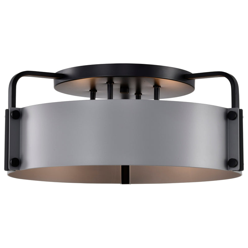Nuvo Lighting 60-7851 Four Light Semi Flush Mount, Matte Gray