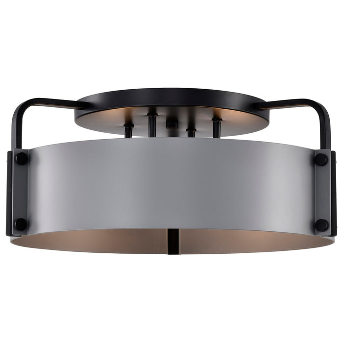 Nuvo Lighting 60-7851 Four Light Semi Flush Mount, Matte Gray