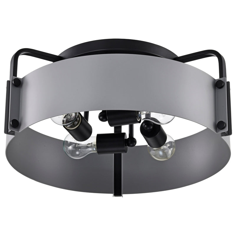 Nuvo Lighting 60-7851 Four Light Semi Flush Mount, Matte Gray