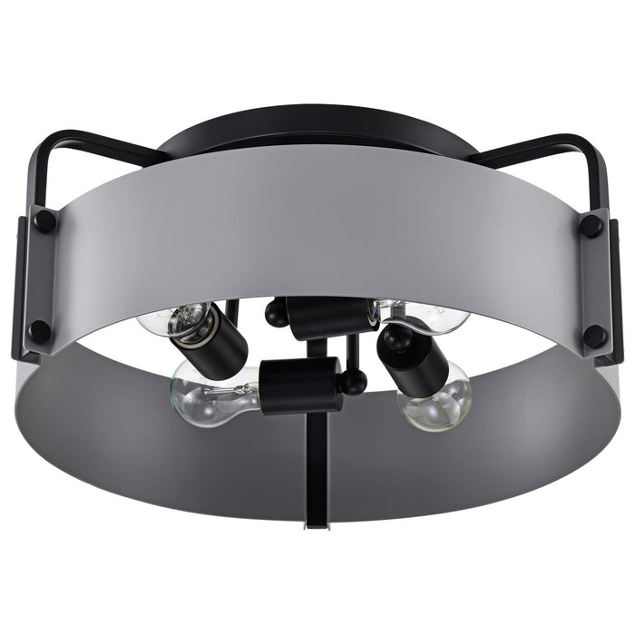 Nuvo Lighting 60-7851 Four Light Semi Flush Mount, Matte Gray