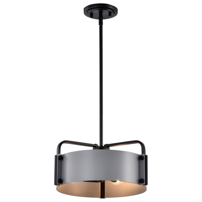 Nuvo Lighting 60-7852 Three Light Pendant, Matte Gray
