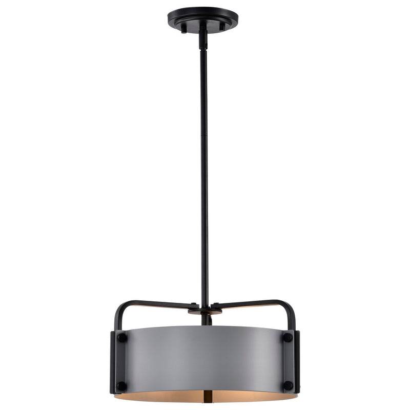 Nuvo Lighting 60-7852 Three Light Pendant, Matte Gray