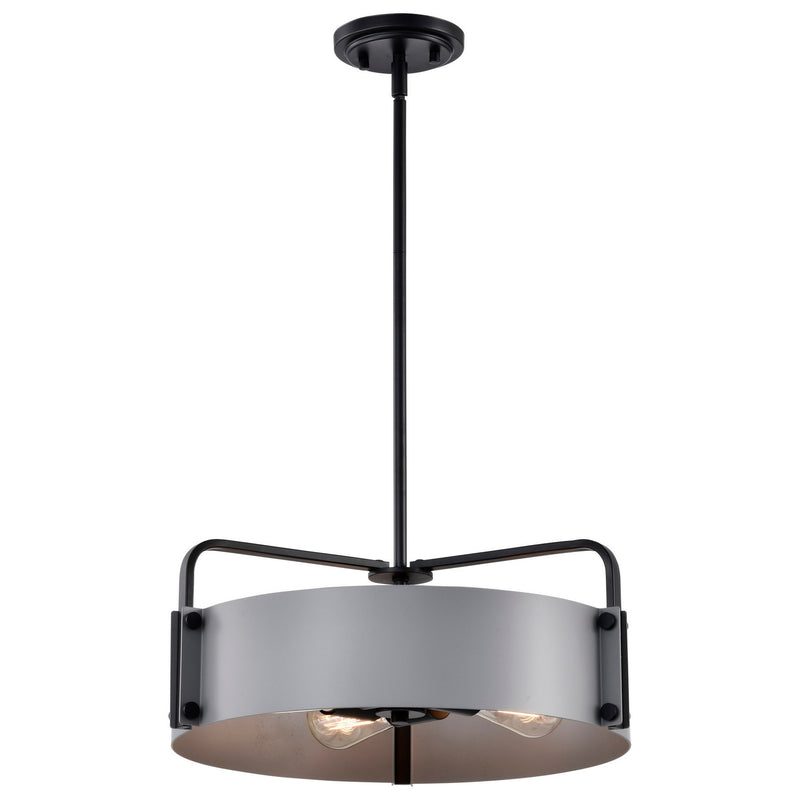 Nuvo Lighting 60-7853 Four Light Pendant, Matte Gray