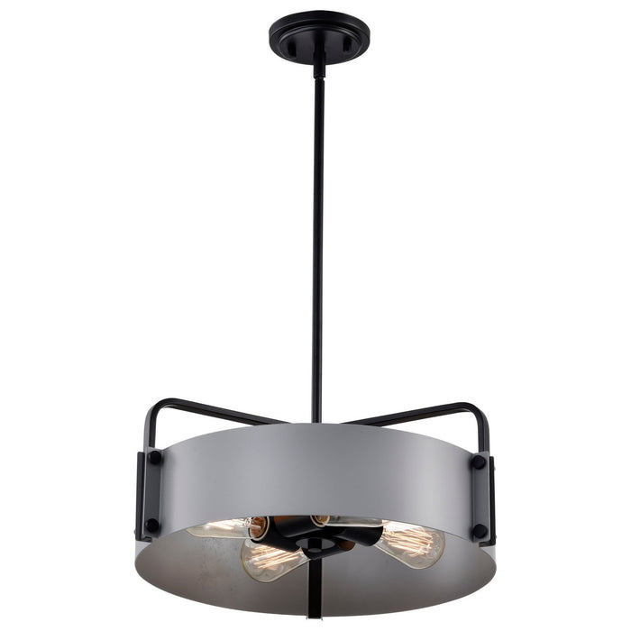 Nuvo Lighting 60-7853 Four Light Pendant, Matte Gray