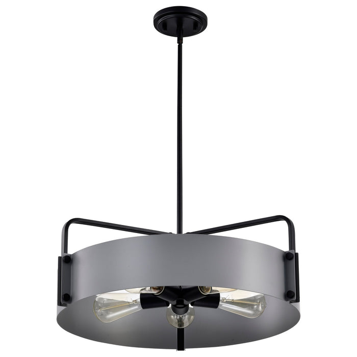 Nuvo Lighting 60-7854 Five Light Pendant, Matte Gray