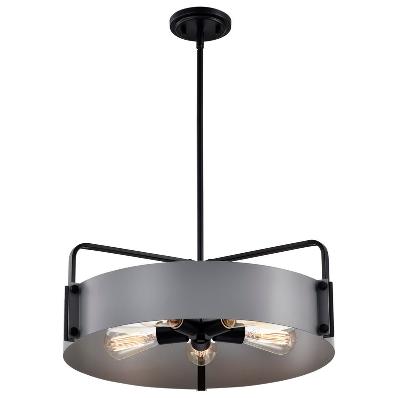 Nuvo Lighting 60-7854 Five Light Pendant, Matte Gray