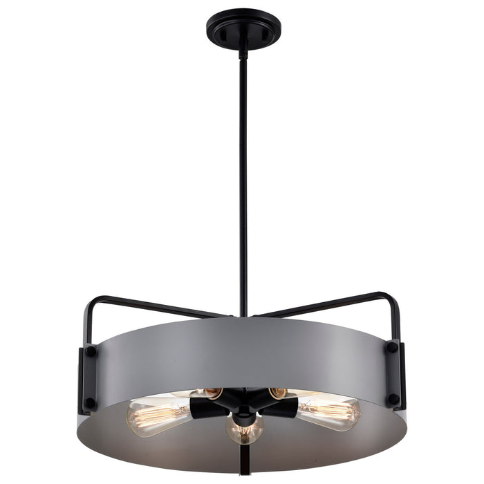 Nuvo Lighting 60-7854 Five Light Pendant, Matte Gray