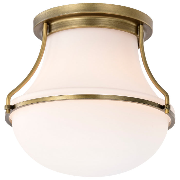 Nuvo Lighting 60-7860 One Light Flush Mount, Natural Brass