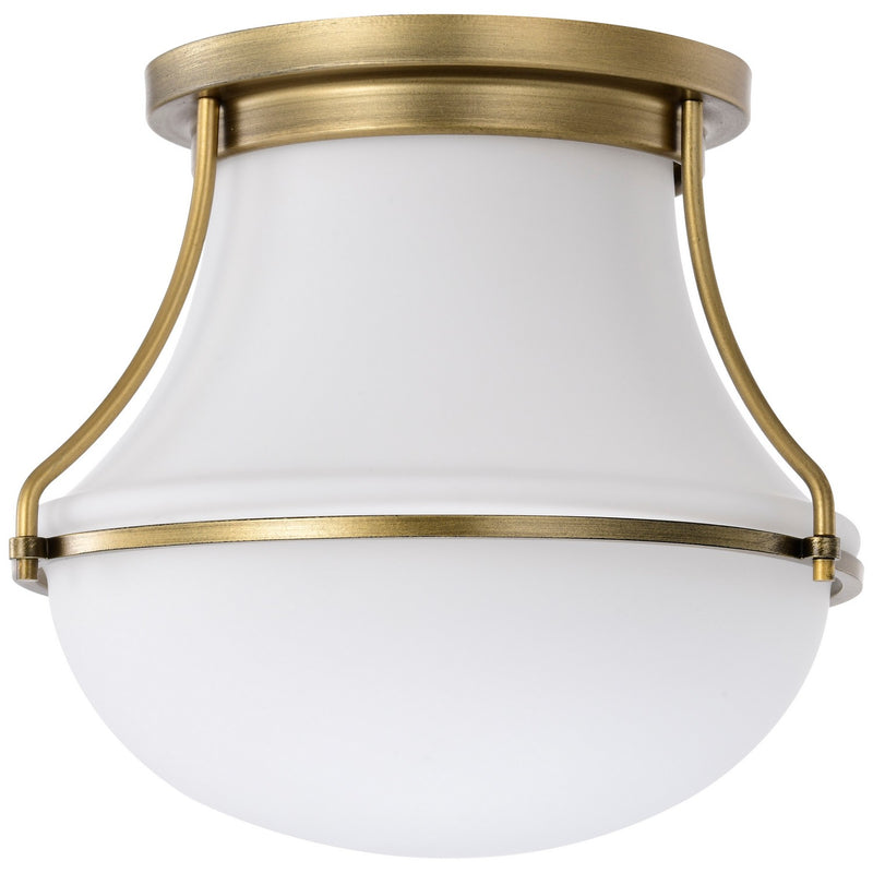 Nuvo Lighting 60-7860 One Light Flush Mount, Natural Brass