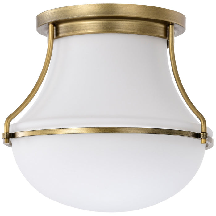 Nuvo Lighting 60-7860 One Light Flush Mount, Natural Brass