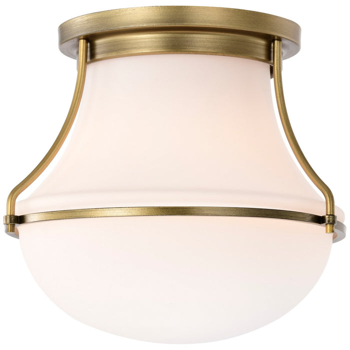 Nuvo Lighting 60-7860 One Light Flush Mount, Natural Brass