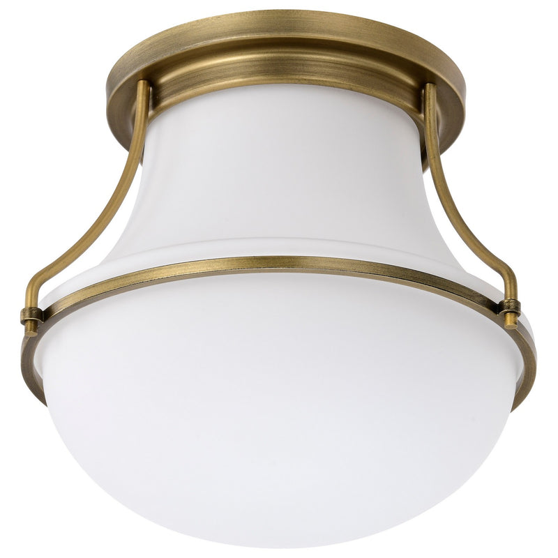 Nuvo Lighting 60-7860 One Light Flush Mount, Natural Brass