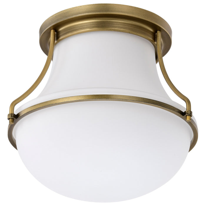 Nuvo Lighting 60-7860 One Light Flush Mount, Natural Brass