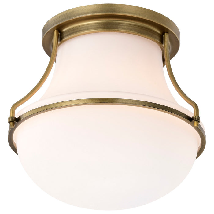 Nuvo Lighting 60-7860 One Light Flush Mount, Natural Brass