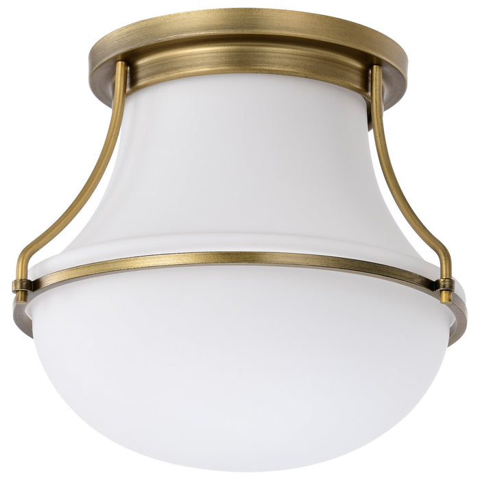 Nuvo Lighting 60-7860 One Light Flush Mount, Natural Brass