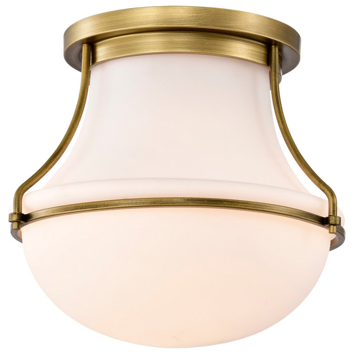 Nuvo Lighting 60-7861 One Light Flush Mount, Natural Brass