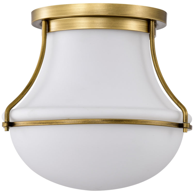 Nuvo Lighting 60-7861 One Light Flush Mount, Natural Brass