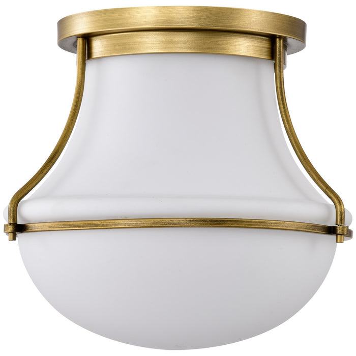 Nuvo Lighting 60-7861 One Light Flush Mount, Natural Brass
