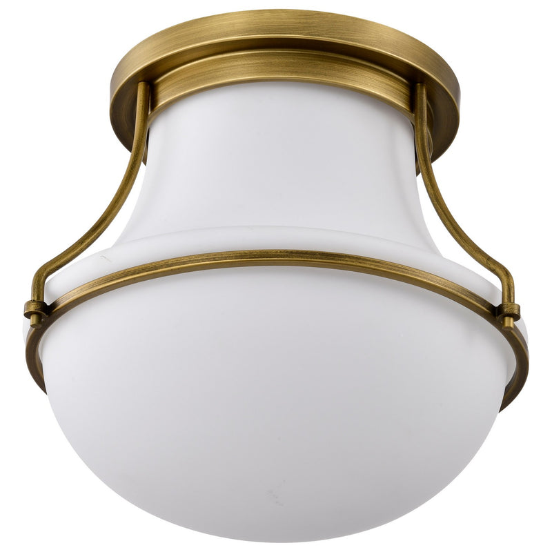 Nuvo Lighting 60-7861 One Light Flush Mount, Natural Brass