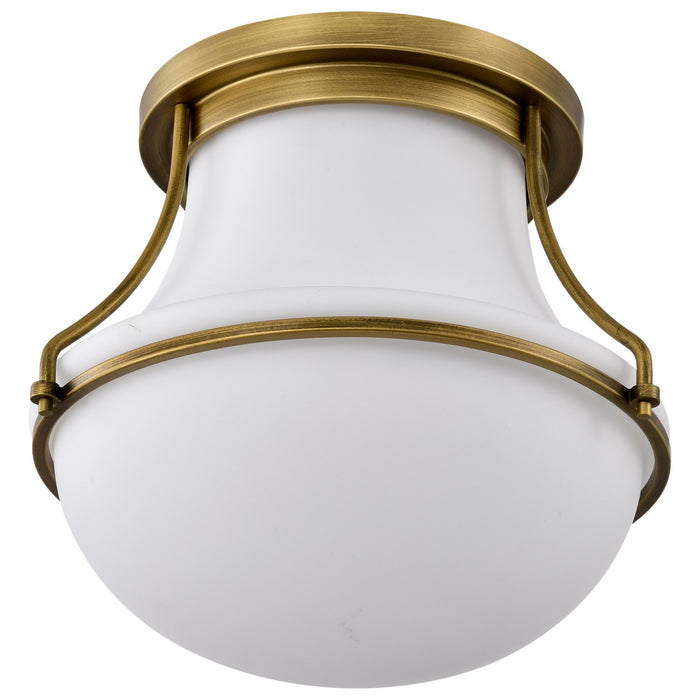 Nuvo Lighting 60-7861 One Light Flush Mount, Natural Brass