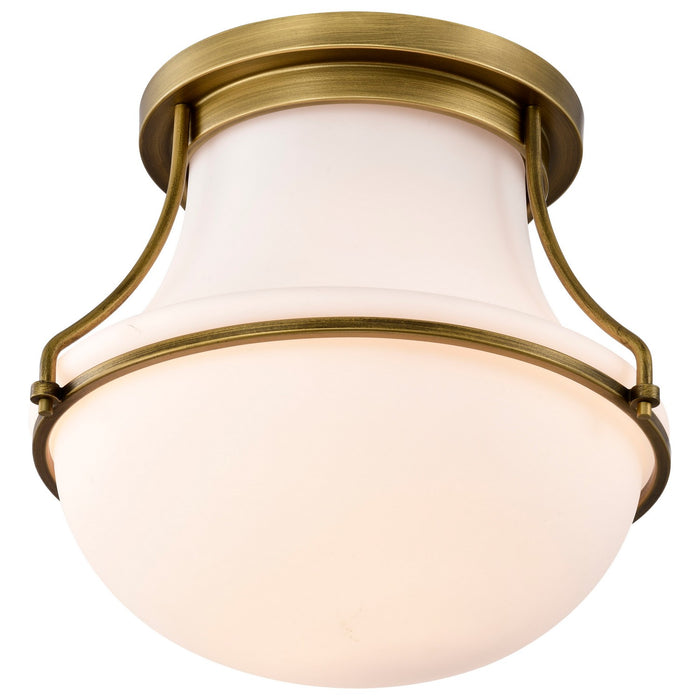 Nuvo Lighting 60-7861 One Light Flush Mount, Natural Brass