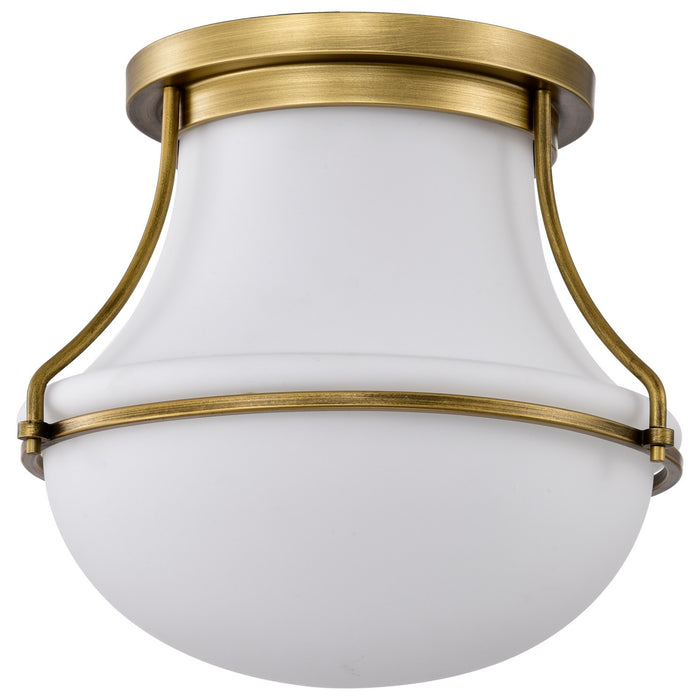 Nuvo Lighting 60-7861 One Light Flush Mount, Natural Brass