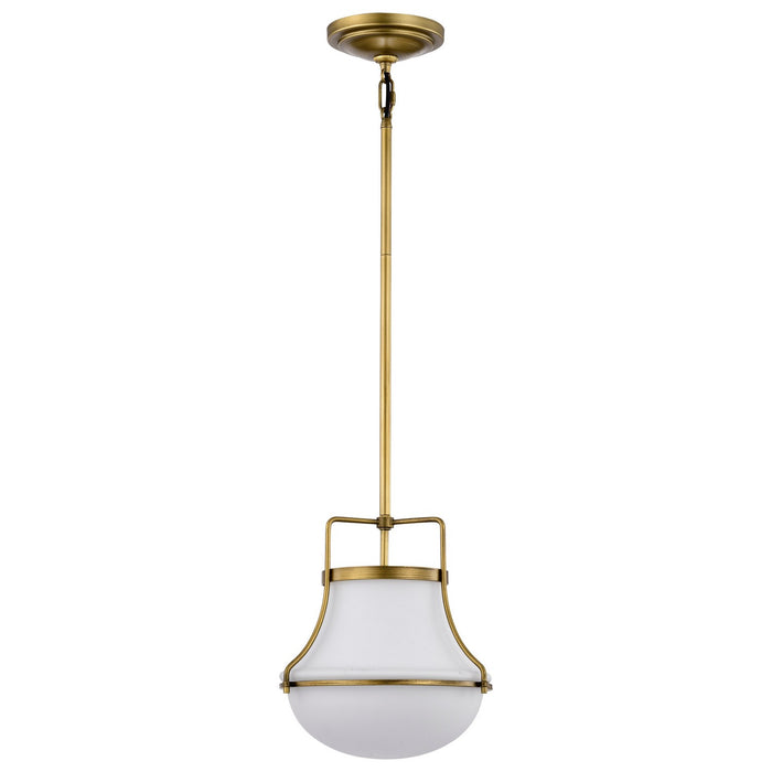 Nuvo Lighting 60-7862 One Light Pendant, Natural Brass