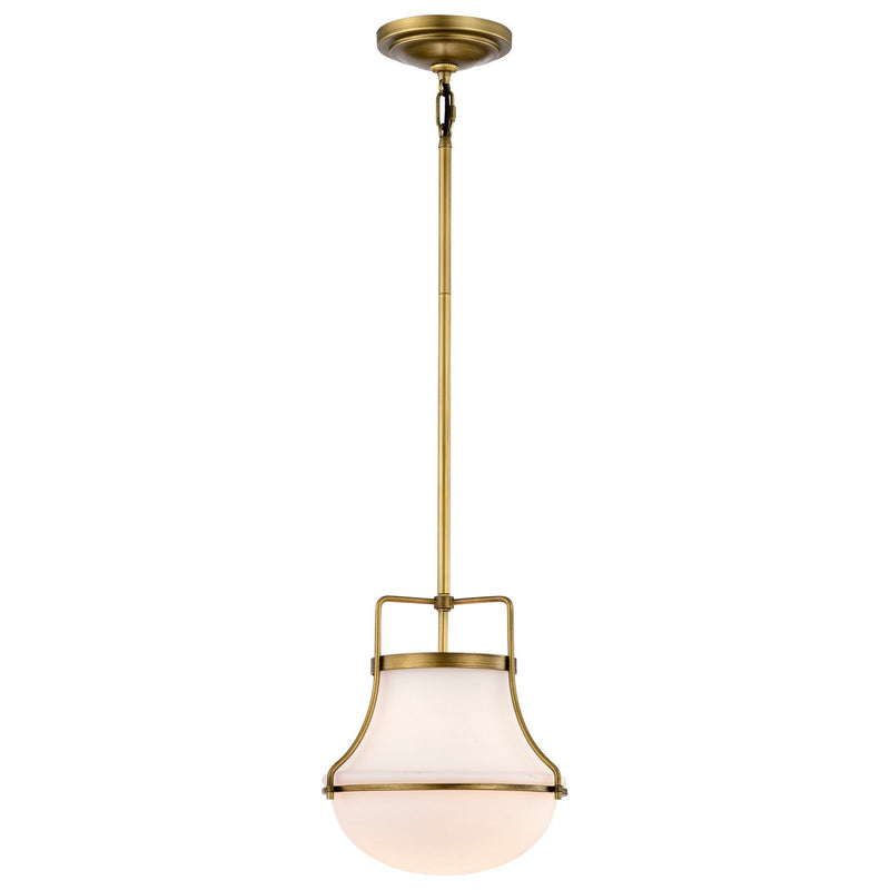 Nuvo Lighting 60-7862 One Light Pendant, Natural Brass