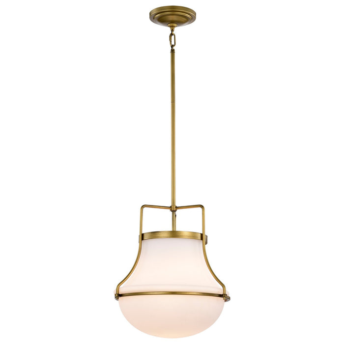 Nuvo Lighting 60-7863 One Light Pendant, Natural Brass
