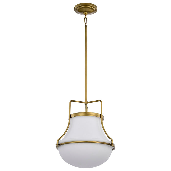 Nuvo Lighting 60-7863 One Light Pendant, Natural Brass