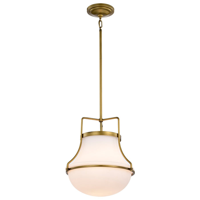 Nuvo Lighting 60-7863 One Light Pendant, Natural Brass
