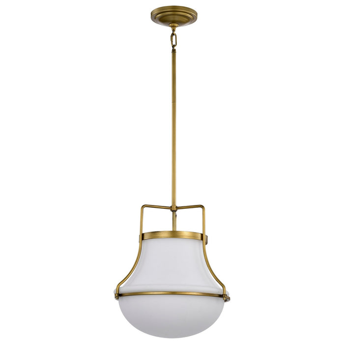 Nuvo Lighting 60-7863 One Light Pendant, Natural Brass