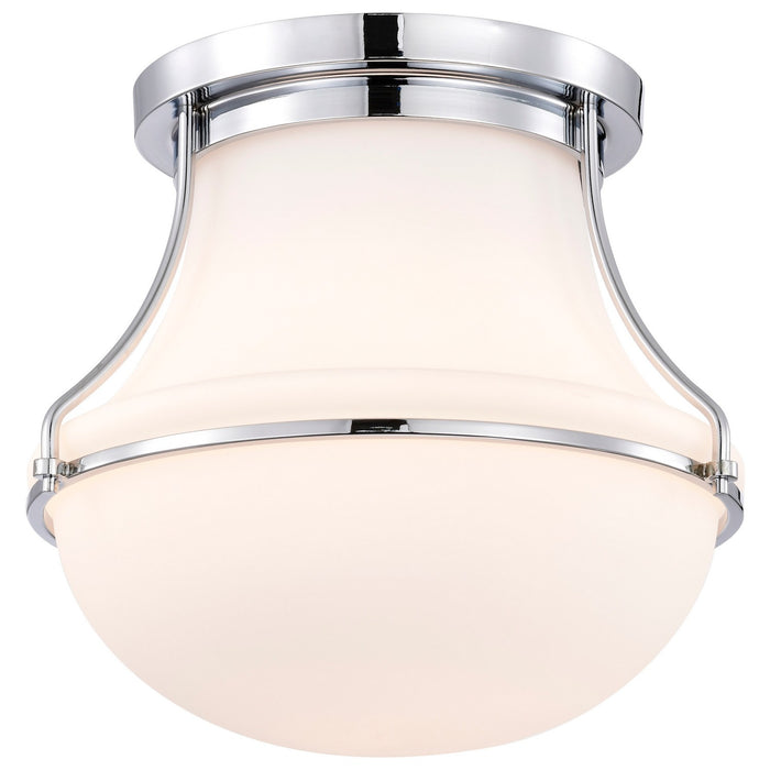 Nuvo Lighting 60-7871 One Light Flush Mount, Polished Nickel
