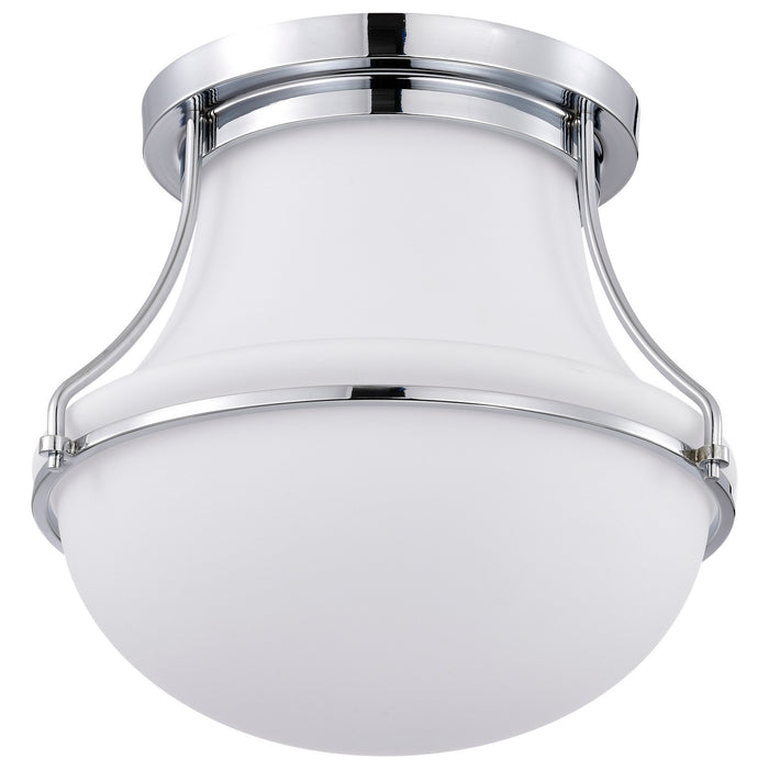 Nuvo Lighting 60-7871 One Light Flush Mount, Polished Nickel
