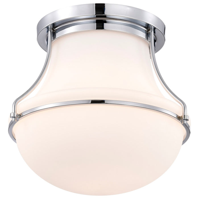 Nuvo Lighting 60-7871 One Light Flush Mount, Polished Nickel