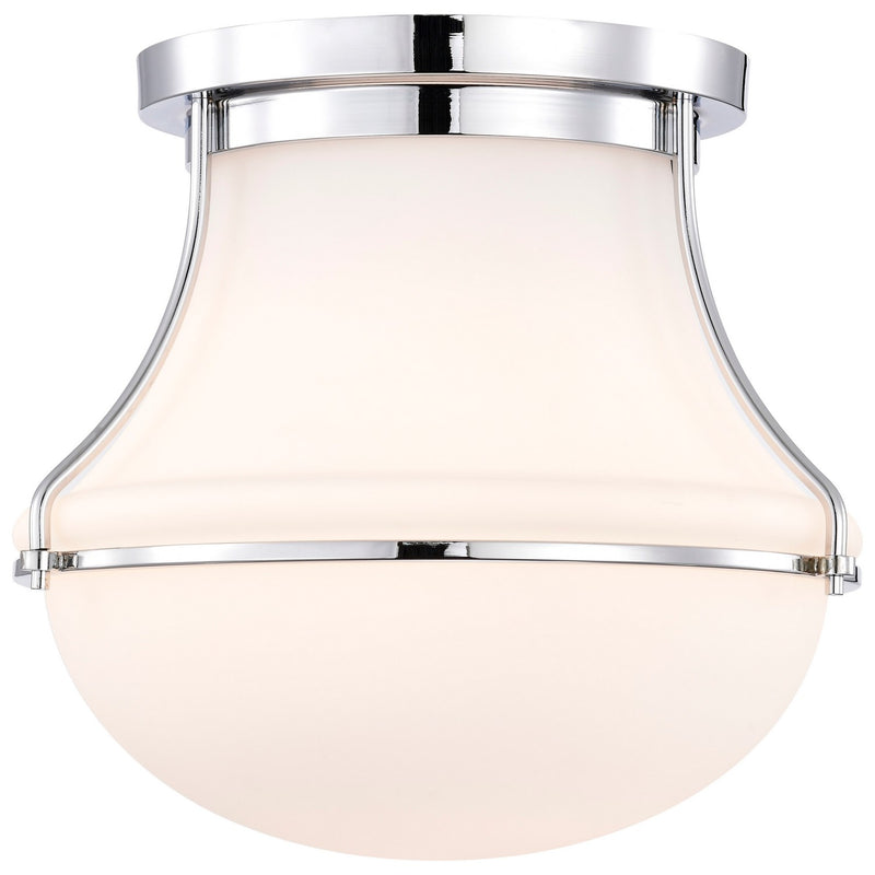 Nuvo Lighting 60-7871 One Light Flush Mount, Polished Nickel