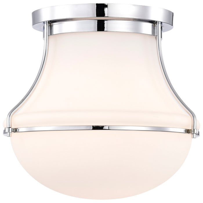 Nuvo Lighting 60-7871 One Light Flush Mount, Polished Nickel