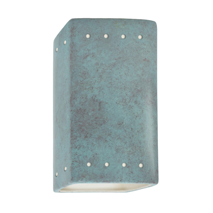 Justice Designs CER-5925W-PATV LED Wall Sconce, Verde Patina
