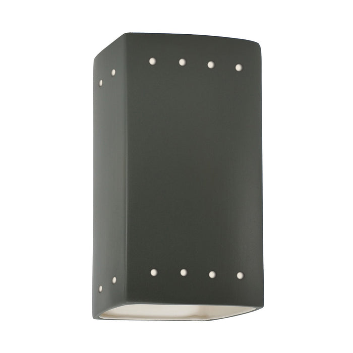 Justice Designs CER-5925W-PWGN LED Wall Sconce, Pewter Green