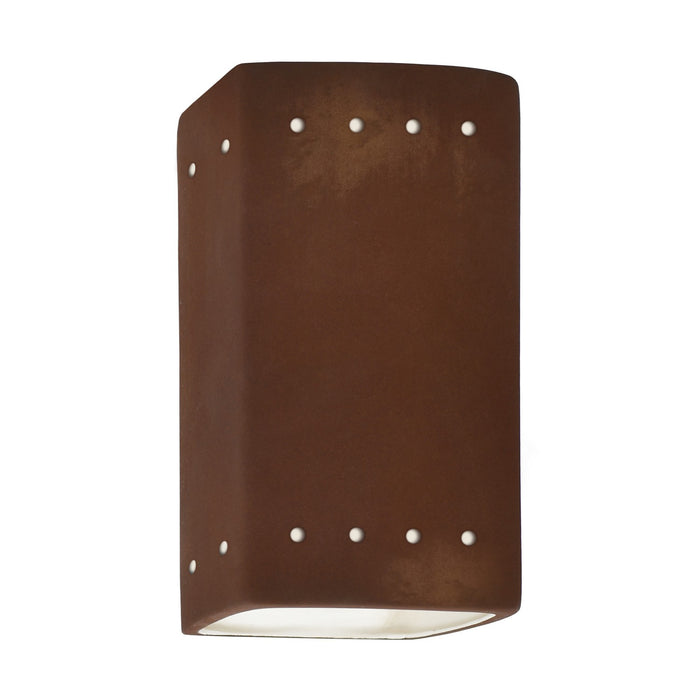 Justice Designs CER-5925W-RRST LED Wall Sconce, Real Rust
