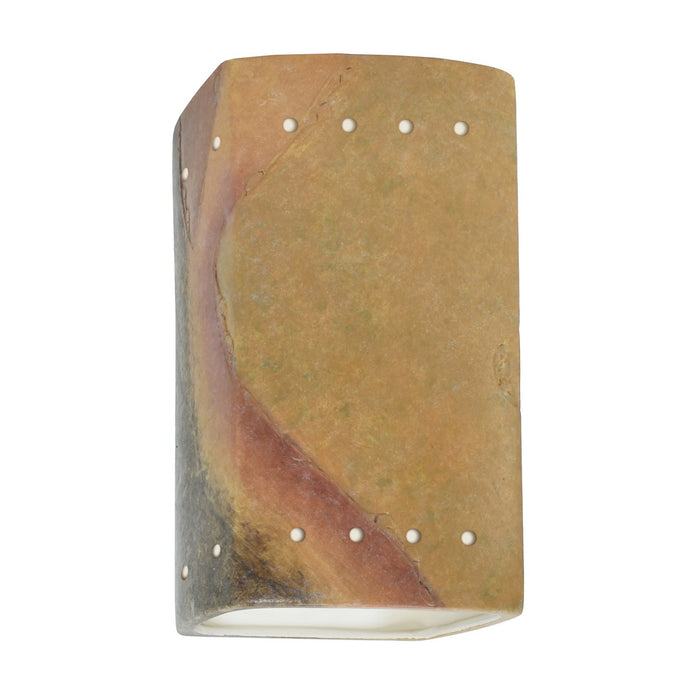 Justice Designs CER-5925W-SLHY LED Wall Sconce, Harvest Yellow Slate