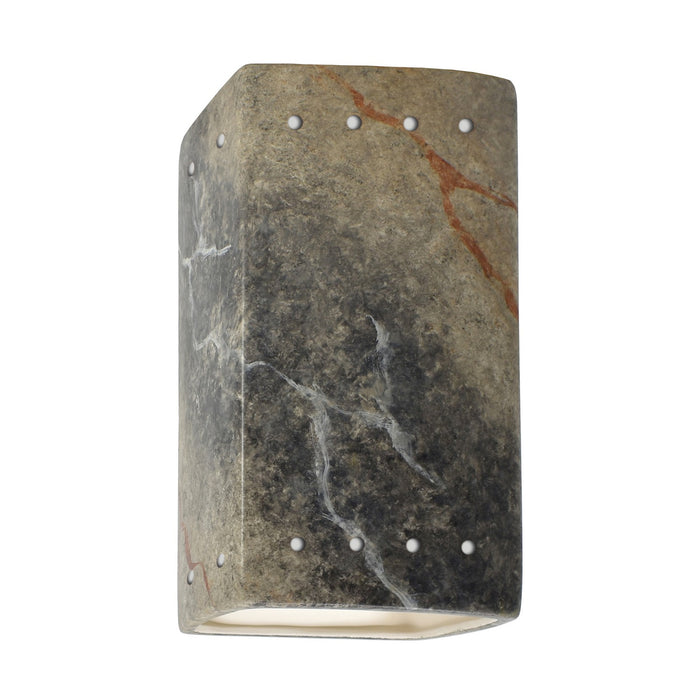Justice Designs CER-5925W-STOS LED Wall Sconce, Slate Marble
